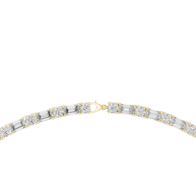 Cavaryna Round & Emerald  Diamond Necklace