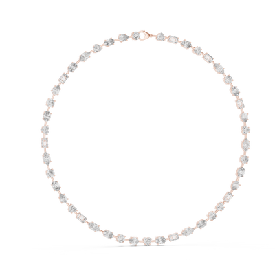 Calvienne Multi-Shape Diamond Necklace
