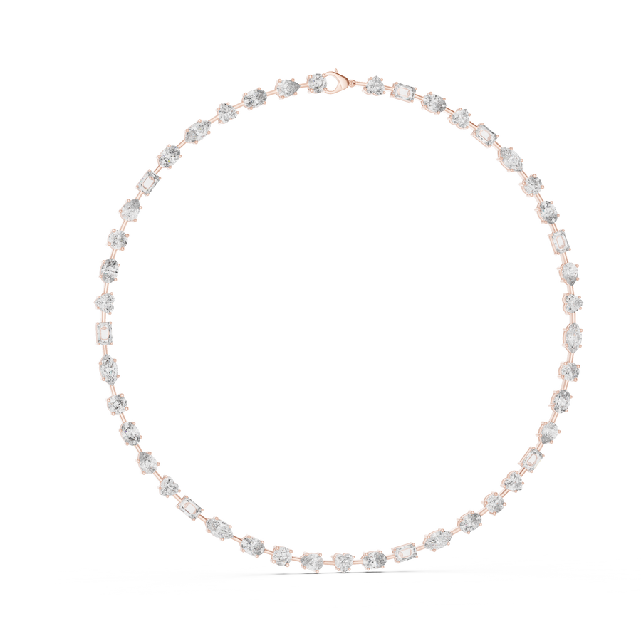 Calvienne Multi-Shape Diamond Necklace