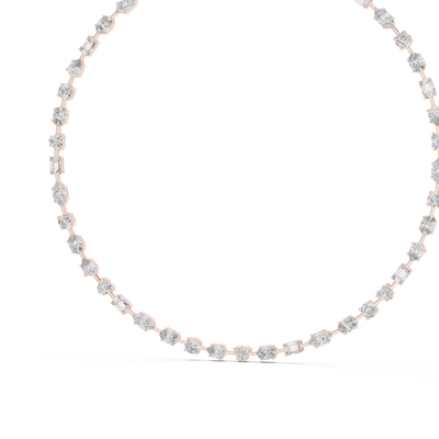 Calvienne Multi-Shape Diamond Necklace