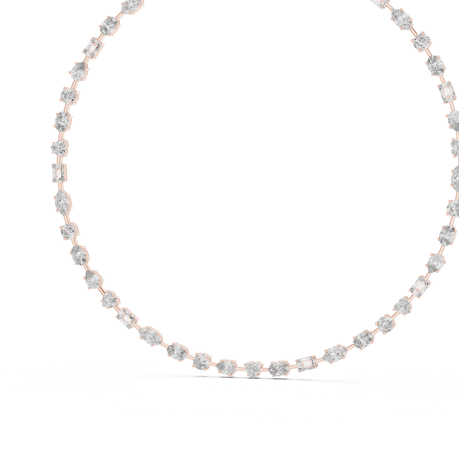 Calvienne Multi-Shape Diamond Necklace