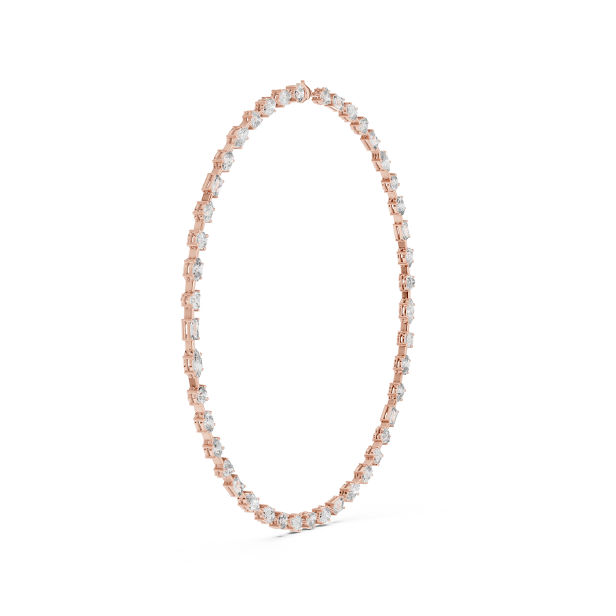 Calvienne Multi-Shape Diamond Necklace