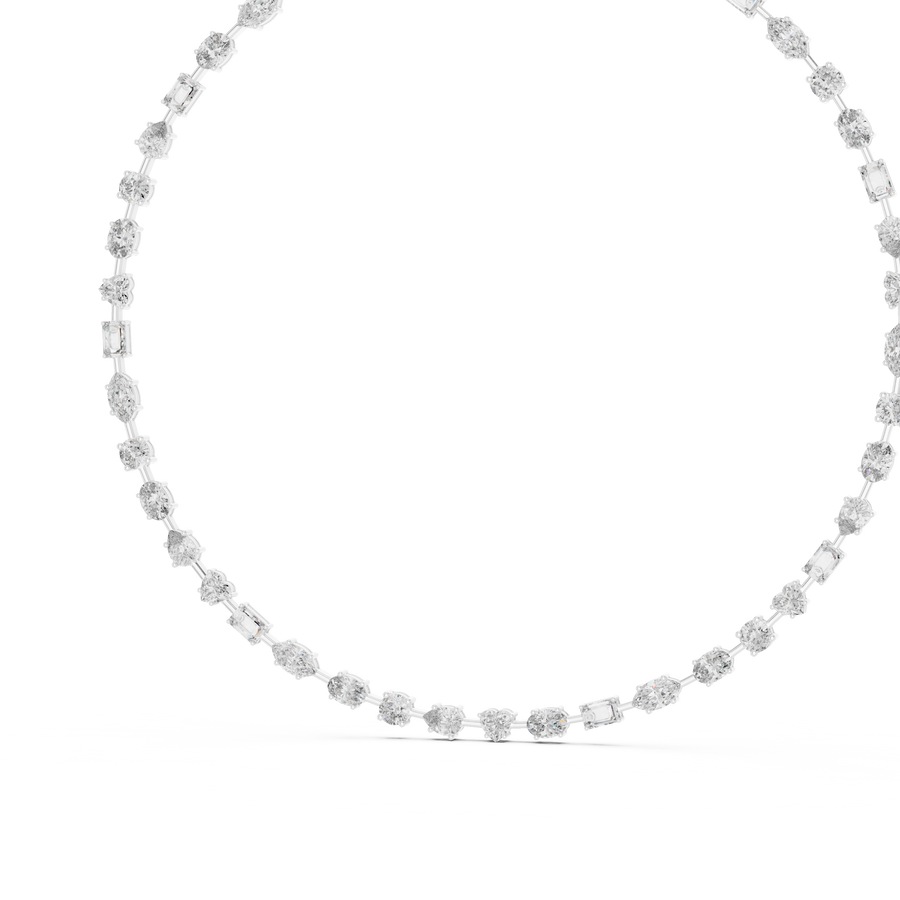 Calvienne Multi-Shape Diamond Necklace