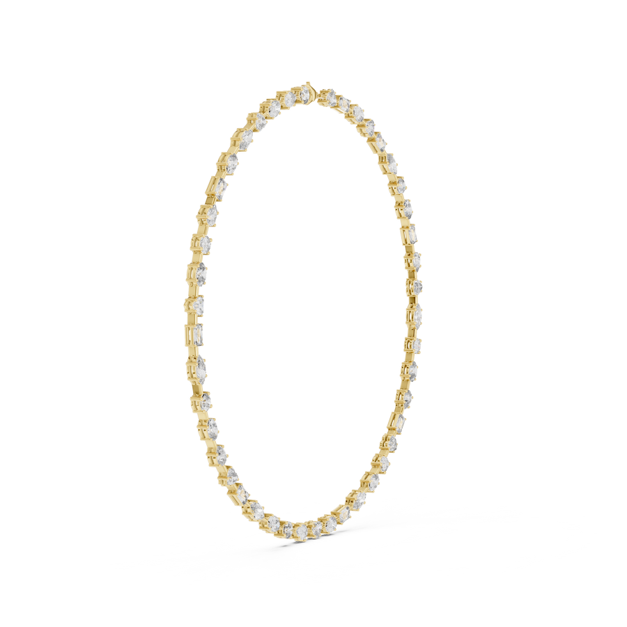 Calvienne Multi-Shape Diamond Necklace