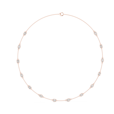 Zavellia Emerald & Marquise  Diamond Necklace