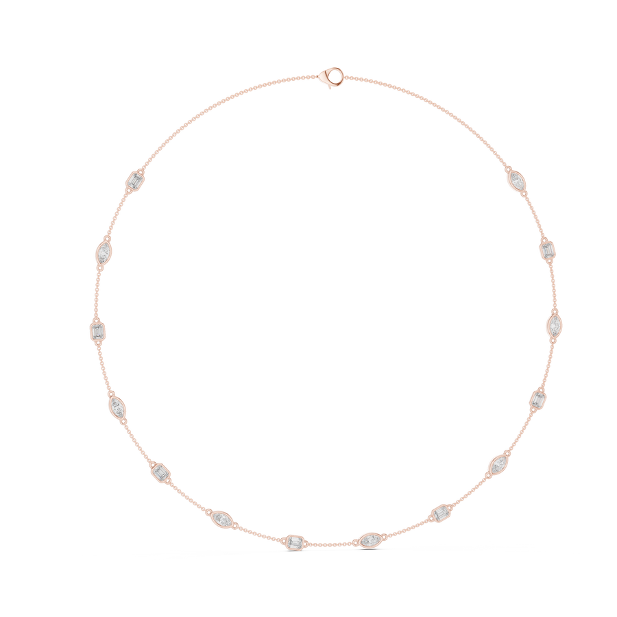 Zavellia Emerald & Marquise  Diamond Necklace