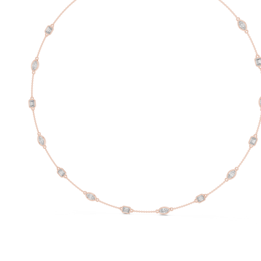 Zavellia Emerald & Marquise  Diamond Necklace