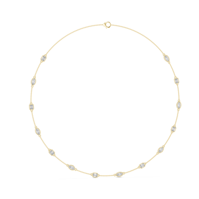 Zavellia Emerald & Marquise  Diamond Necklace