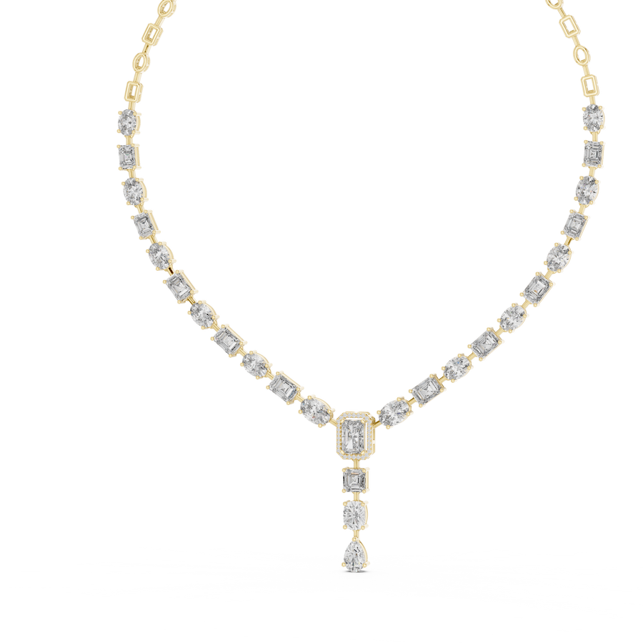 Zavienne Multi-Shape Diamond Necklace