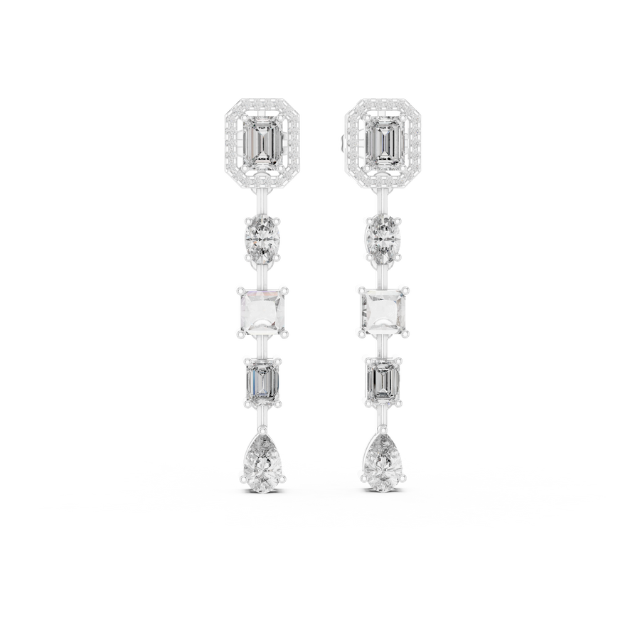 Cevienne Mixed-Cut Diamond Earrings