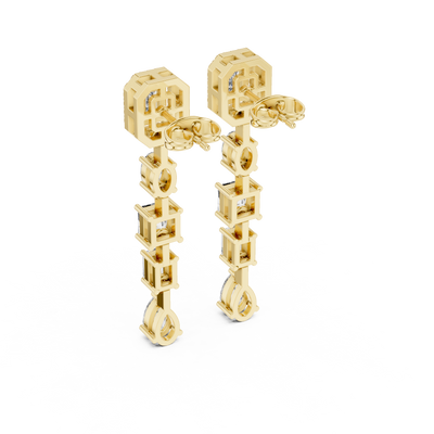 Cevienne Mixed-Cut Diamond Earrings
