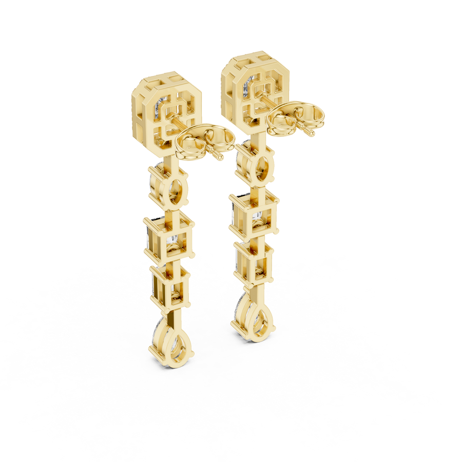 Cevienne Mixed-Cut Diamond Earrings