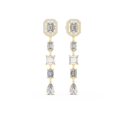 Cevienne Mixed-Cut Diamond Earrings