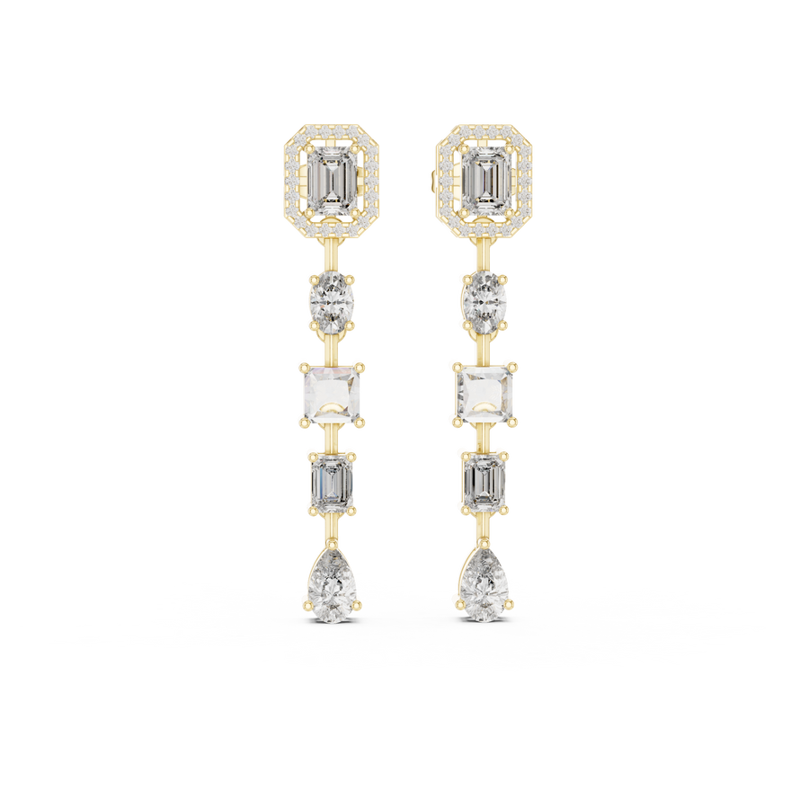Cevienne Mixed-Cut Diamond Earrings