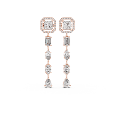 Zelienne Mixed-Cut Diamond Earrings