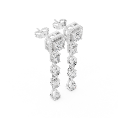 Zelienne Mixed-Cut Diamond Earrings