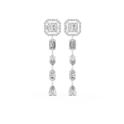 Zelienne Mixed-Cut Diamond Earrings