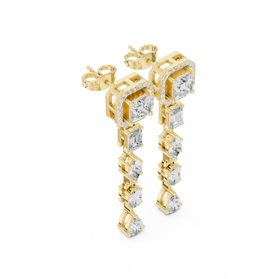 Zelienne Mixed-Cut Diamond Earrings