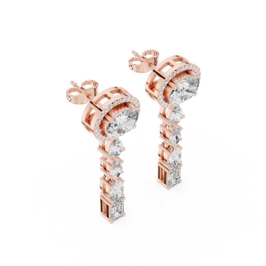 Soreviane Mixed-Cut  Diamond Earrings