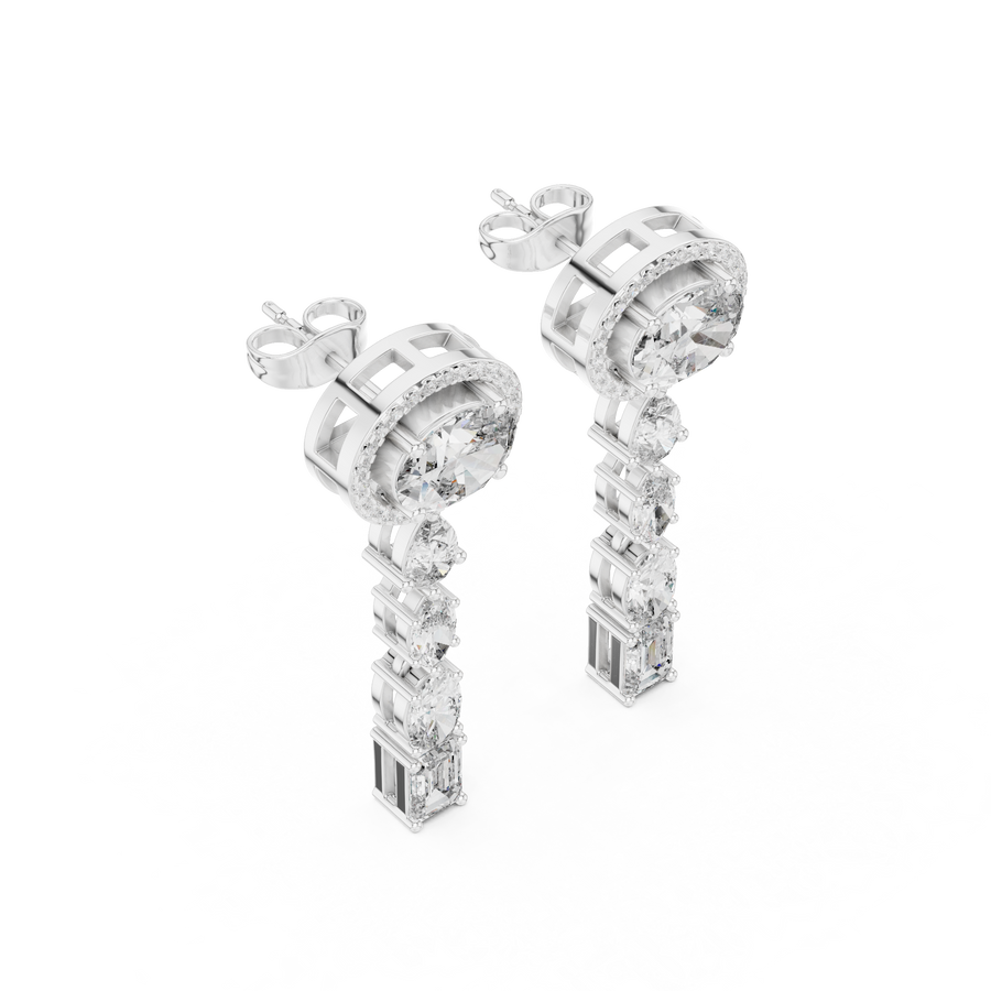 Soreviane Mixed-Cut  Diamond Earrings