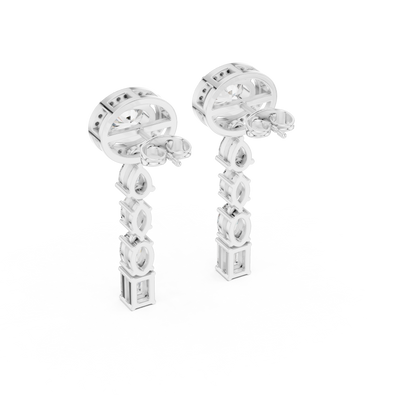 Soreviane Mixed-Cut  Diamond Earrings