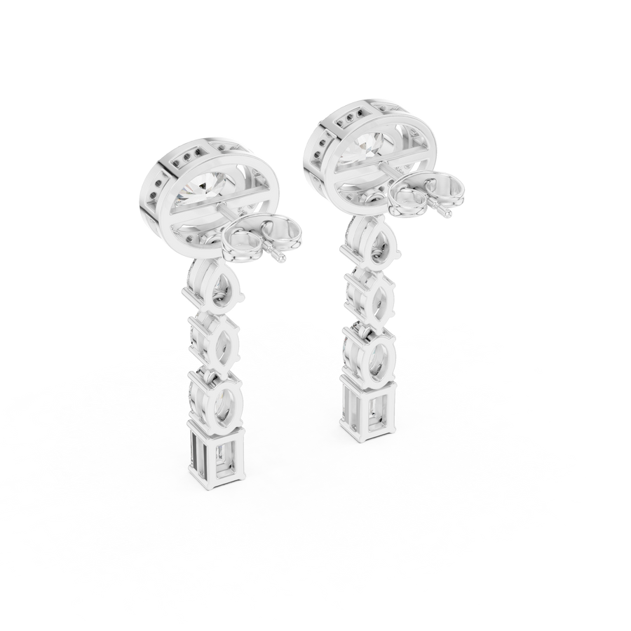 Soreviane Mixed-Cut  Diamond Earrings