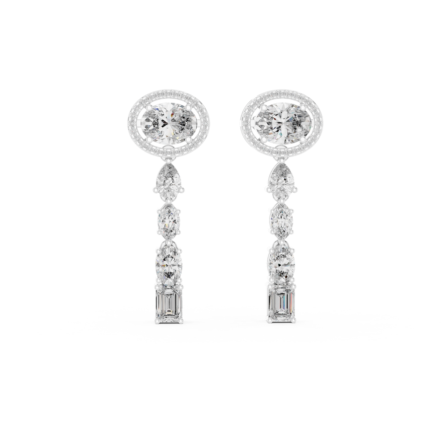 Soreviane Mixed-Cut  Diamond Earrings