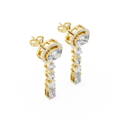 Soreviane Mixed-Cut  Diamond Earrings
