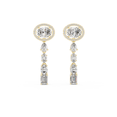 Soreviane Mixed-Cut  Diamond Earrings