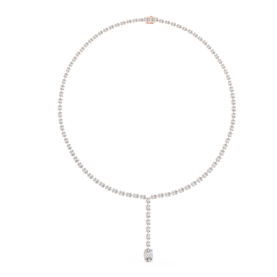 Zelvarine 11.00 × 7.50 mm  Diamond Necklace