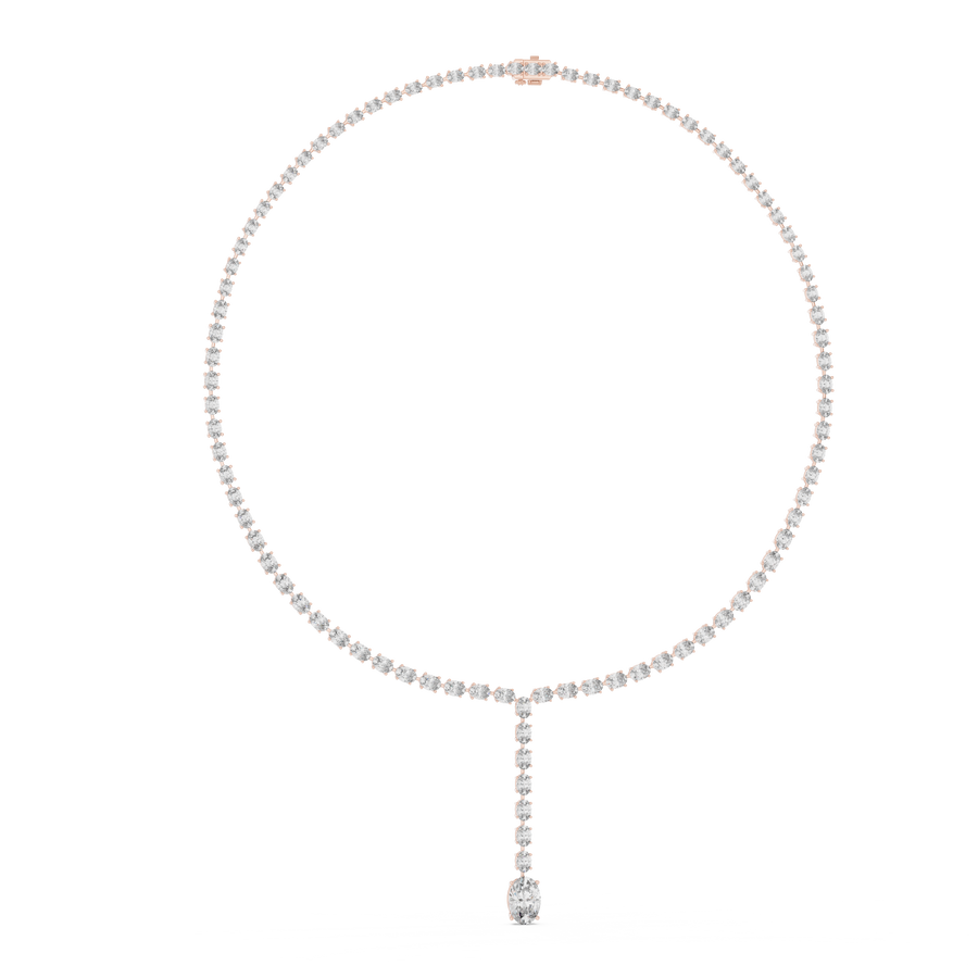Zelvarine 11.00 × 7.50 mm  Diamond Necklace
