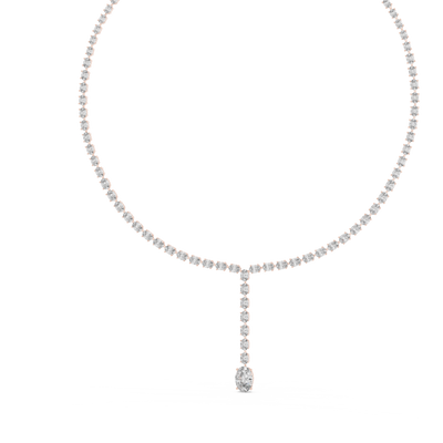Zelvarine 11.00 × 7.50 mm  Diamond Necklace