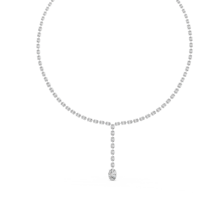Zelvarine 11.00 × 7.50 mm  Diamond Necklace