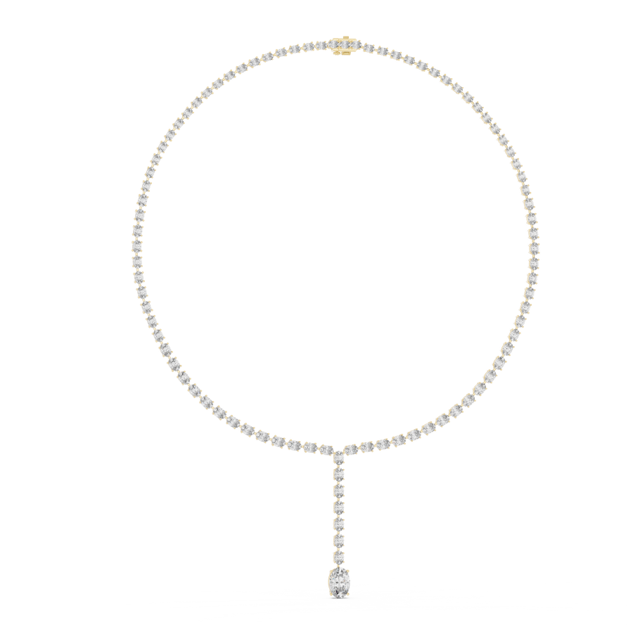 Zelvarine 11.00 × 7.50 mm  Diamond Necklace