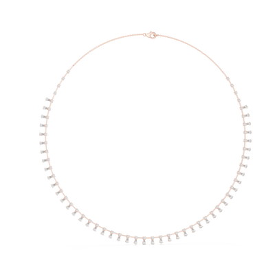 Elvarenne Round & Pear  Diamond Necklace