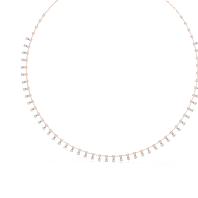 Elvarenne Round & Pear  Diamond Necklace