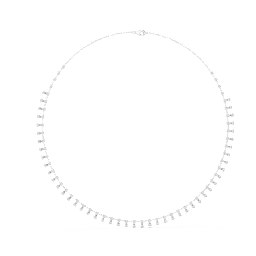 Elvarenne Round & Pear  Diamond Necklace