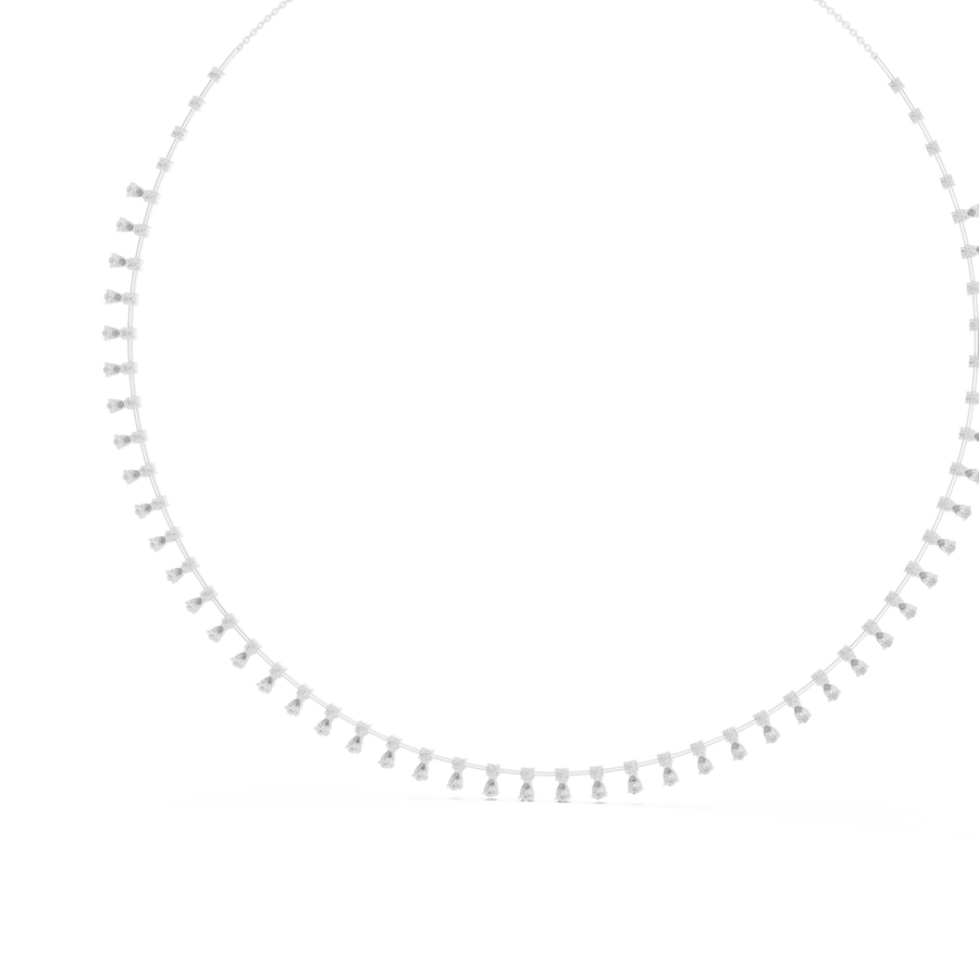 Elvarenne Round & Pear  Diamond Necklace