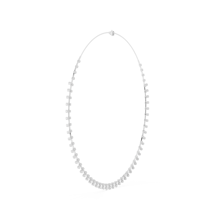 Elvarenne Round & Pear  Diamond Necklace