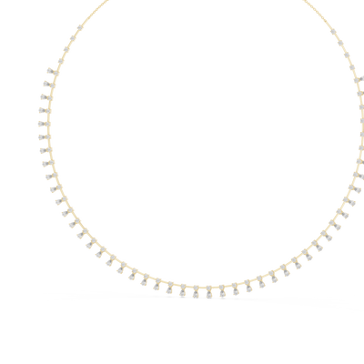 Elvarenne Round & Pear  Diamond Necklace