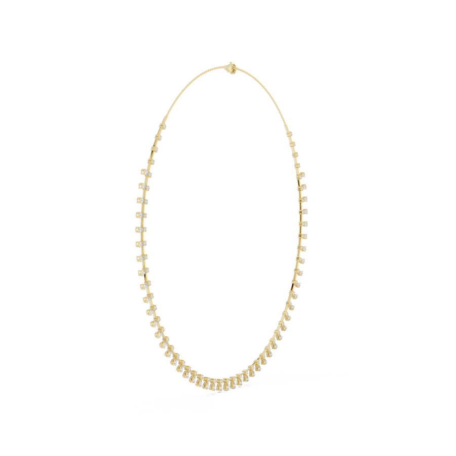 Elvarenne Round & Pear  Diamond Necklace