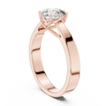 6.5 mm Round Diamond Solitaire Ring