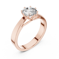 6.5 mm Round Diamond Solitaire Ring