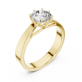 6.5 mm Round Diamond Solitaire Ring