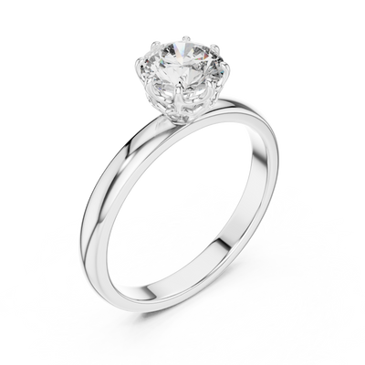 Eternal Solitaire 6.5 mm Diamond Ring