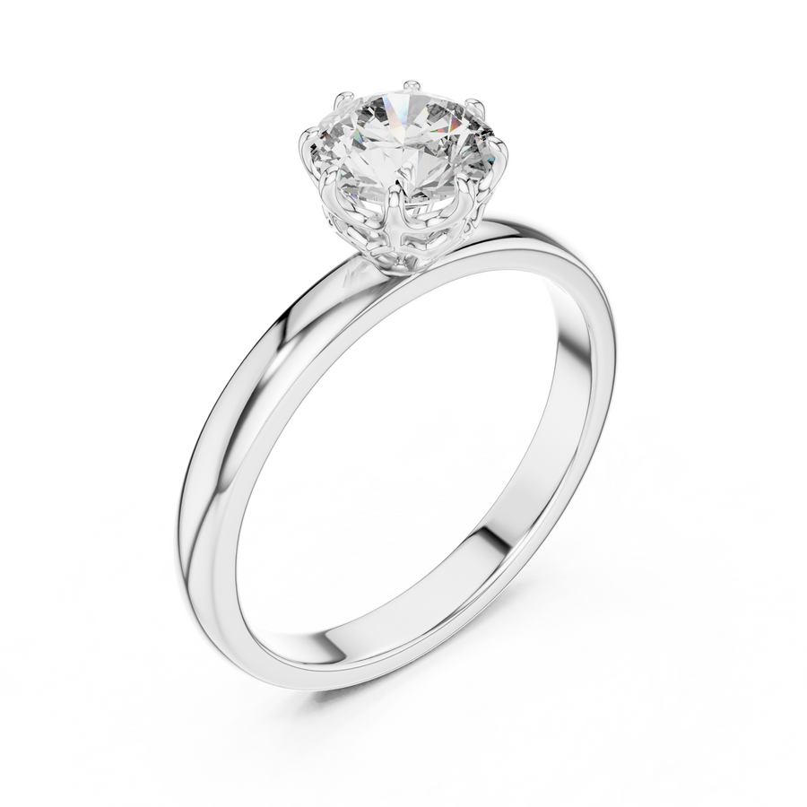 Eternal Solitaire 6.5 mm Diamond Ring