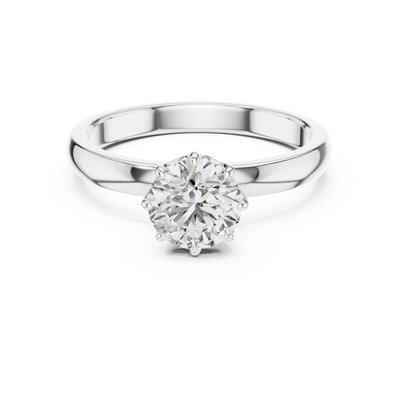 Eternal Solitaire 6.5 mm Diamond Ring