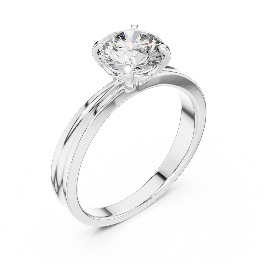 Elara 6.5 mm Diamond Solitaire Ring