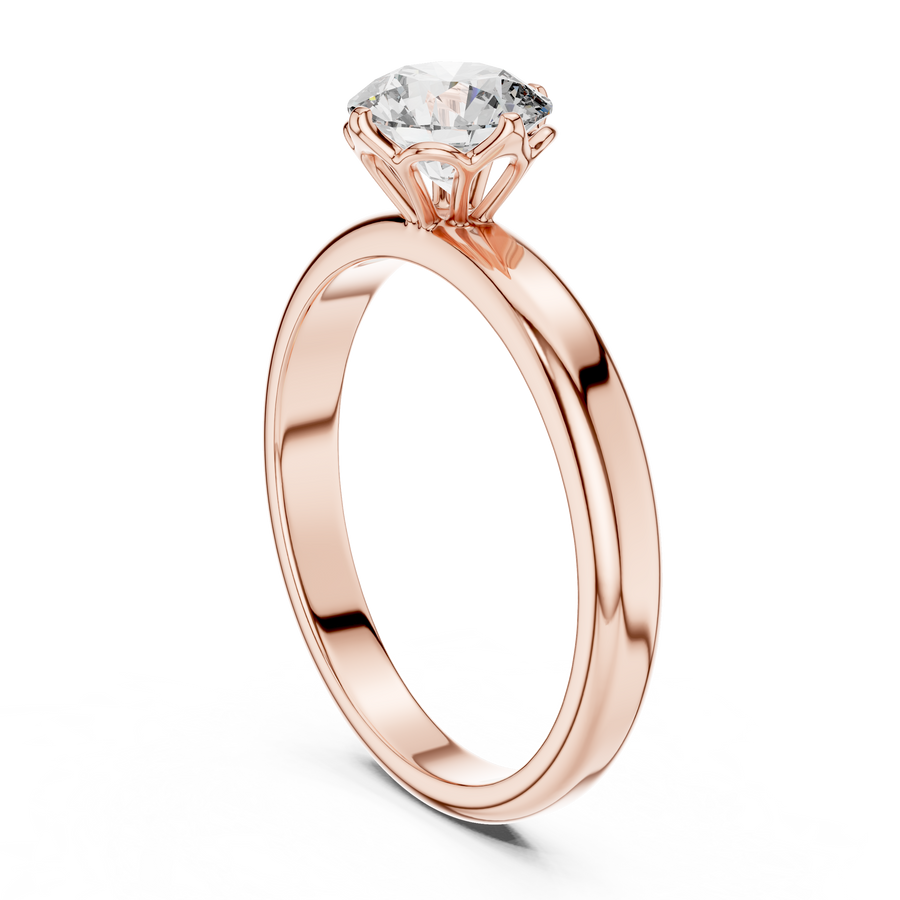Celeste 6.5 mm Diamond Solitaire Ring