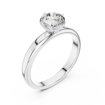 Celeste 6.5 mm Diamond Solitaire Ring